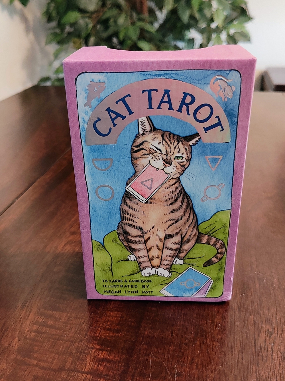 Cat Tarot Card Deck - Illustrated Cat Tarot (Purple, Blue)